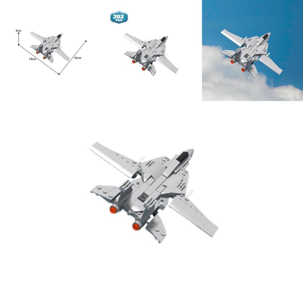 Top Gun Militar 202 Peças Modelo de Bloco de Construção de Caça F14 Brinquedos Educativos para Crianças