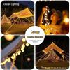 Frosted Bubble Ball, Star, and Cherry Blossom String Lights for Outdoor Camping Tent Decor