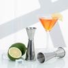 Double Cocktail Jigger - Premium 304 Stainless Steel 2 OZ 1 OZ With Measurements Inside for Bartending
