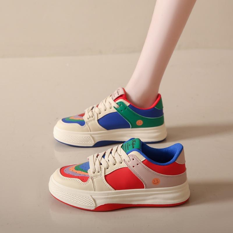 Summer New Mandarin Duck Color Matching Little White Shoes Women's Tide Student Breathable Shoes Versatile Casual Board Shoes Women 21-1