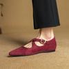Fashion 2025 New Classic Retro Women Flats Buckles Loafers Suede Quality Metal Decoration Casual Shoes Ladies Fashion Dress Mocasines