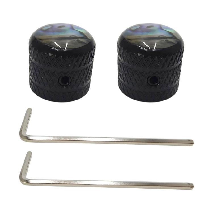 

2Pcs Zincs Alloy Easy Mount Knobs Guitar Tuning Knobs Bass Knobs Resistant to Wear Featuring Accents Stylish Finish чёрный