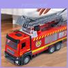 Caminhão de Bombeiros de Brinquedo com Jato de Água e Tração por Inércia para Brincadeira Educativa de Crianças