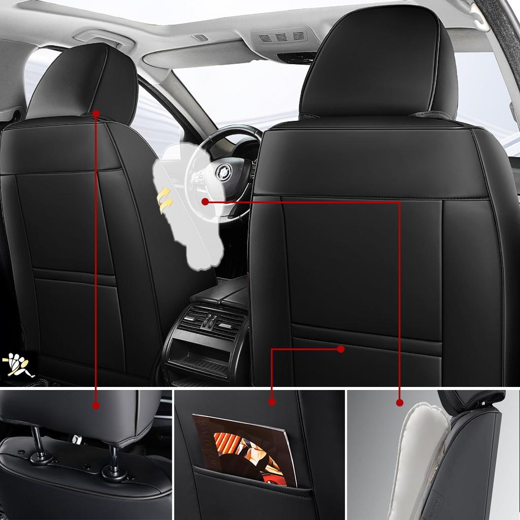 Car Seat Covers Full Set PU Leather,Fit For Mazda 3, 6, CX-5, CX-3, CX-9, CX-30, CX-50, CX-70,Car Seat Protector Front Back Seat