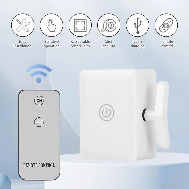 Wireless Home Controller Remote Switch Tool Automatic Button Pusher Intelligent USB Rechargeable Lazy Remote Control Light Off