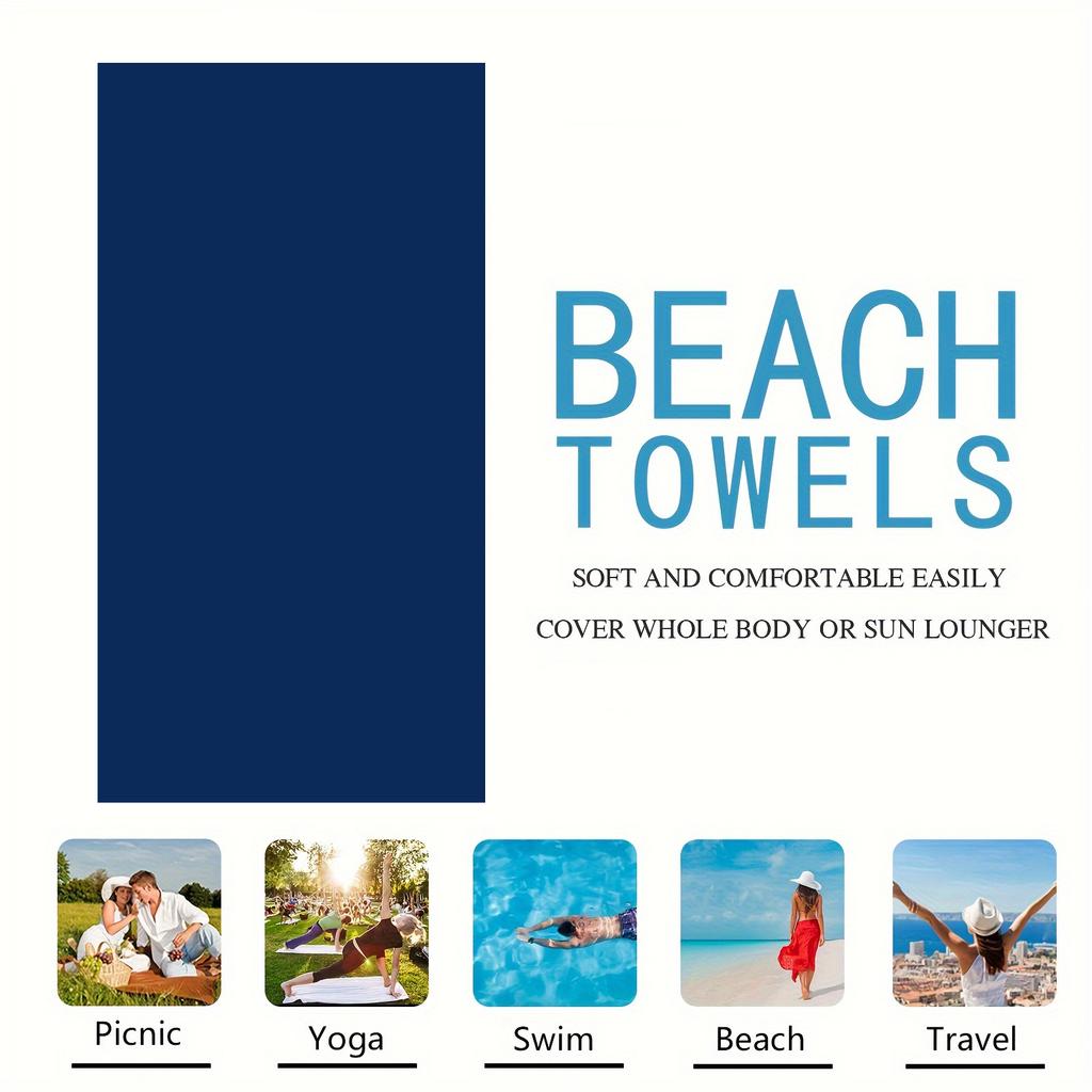 Personalized Beach Towel Custom Name/Logo Text Microfiber Summer Themed Beach Party Towel Thin Absorbent for Swimming Yoga Bath