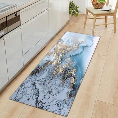 Marble Carpet Long Floor Mat Stone Pattern Theme Doormat