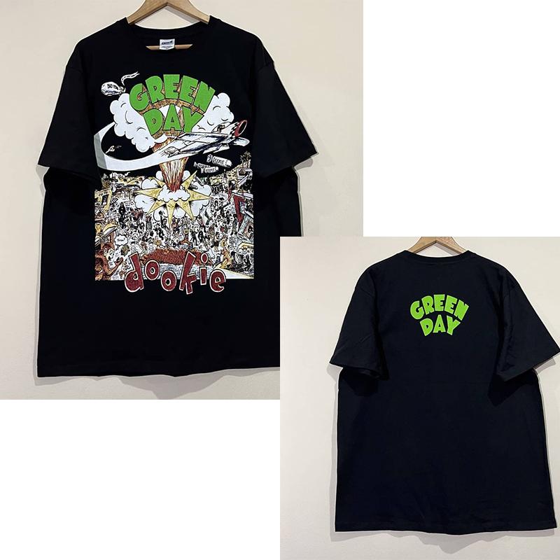 

2024 Новые Повседневные Футболки с Коротким Рукавом Green Day в Американском Уличном Стиле, Панк-Рок Тренд, Винтажные Мужские и Женские Футболки S