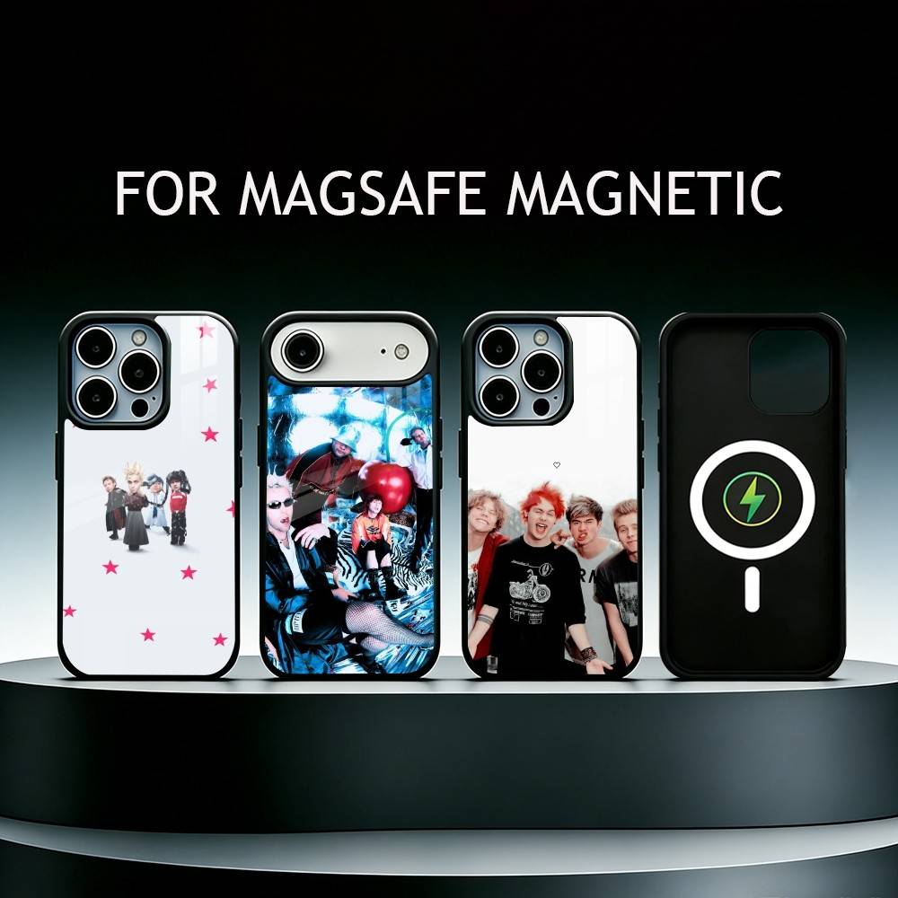 5 Seconds of Summer-5SOS Phone Case For iPhone17,16,15,14,13,12,11 Plus,Pro Max Magnetic For Magsafe Wireless Charging