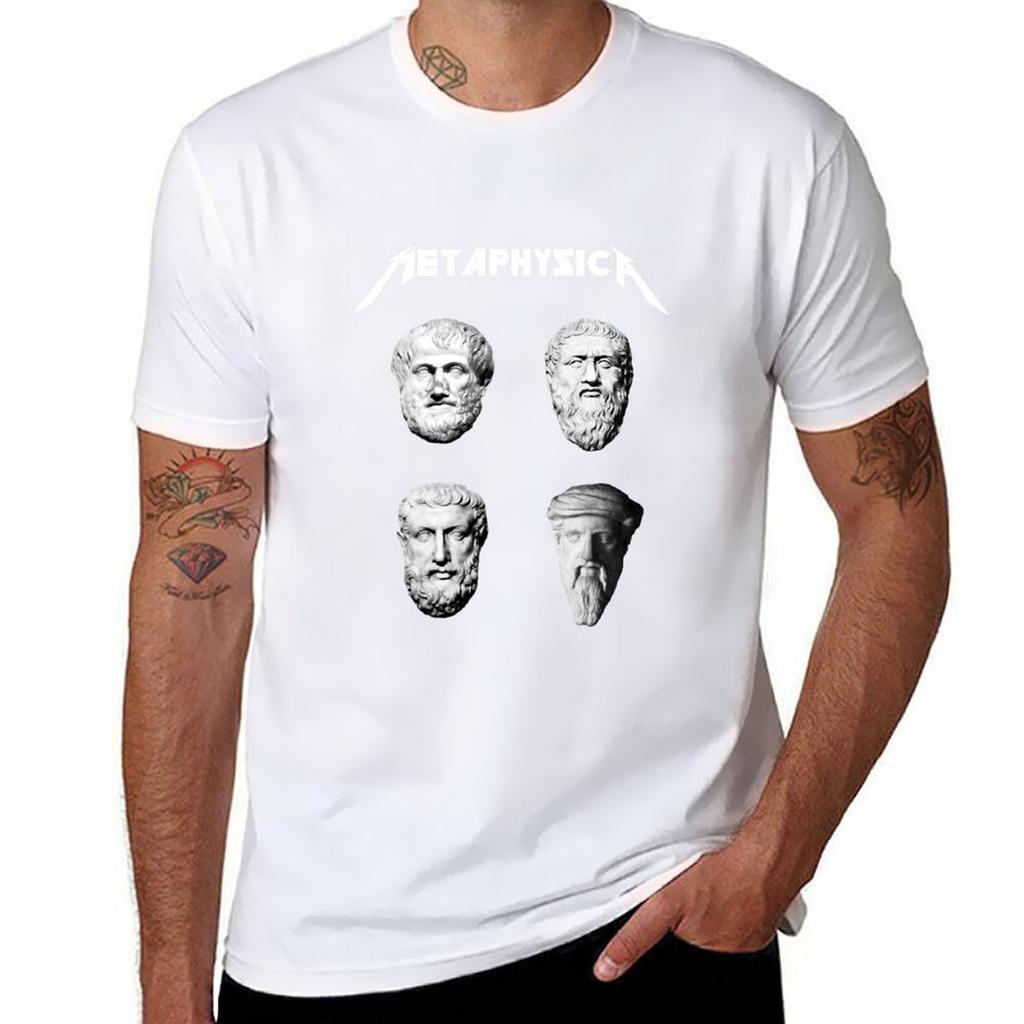 Metaphysica - Fun Metal Philosophy T-Shirt Anti-Wrinkle Short Sleeve T-Shirt