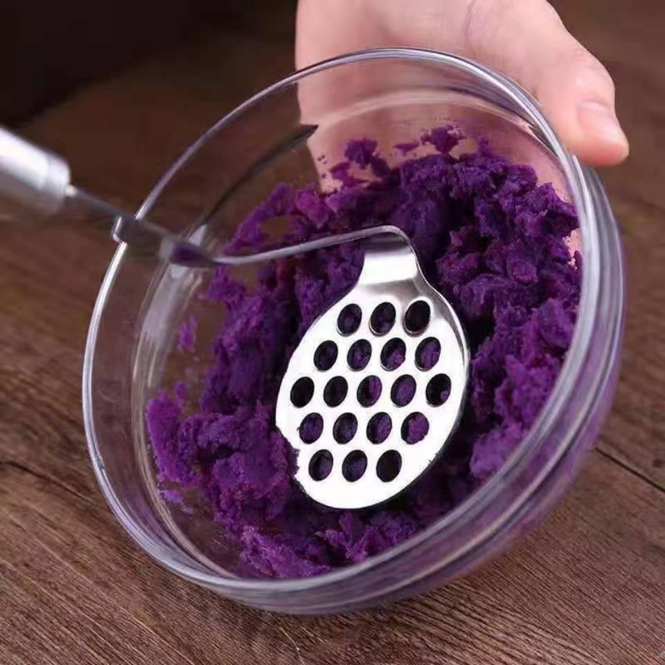 Multifunkční ruční lis na brambory Nerezový sekáček na brambory Praktický kuchyňský nástroj z nerezové oceli Artefakt z bramborové kaše