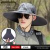 Men's Wide Brim UV Protection Sun Hat for Summer Outdoor Activities