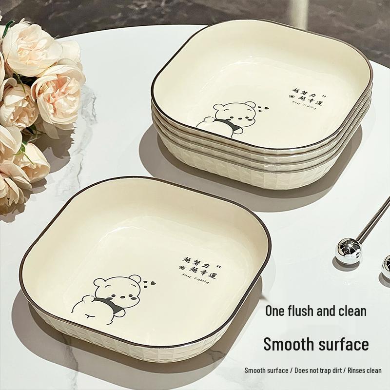 Thickened Bone China Snack & Fruit Plate Set - Food Grade Small Dish for Dining Tables