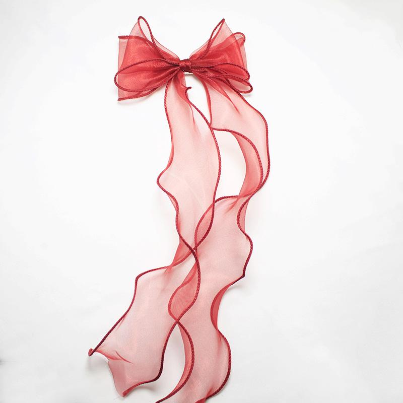 Lystrfac New Style Lace Bow Long Ribbon Hairpin for Women Wild Cute Girl Hairclips Fashion Braid Hairgrips Hair Accessories