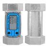 Mini Digital Turbine Flowmeter Diesel Fuel Flow Meter 15 120L 1.5inch NPT Blue