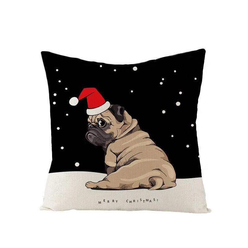 Nordic Polyester Pillow Cover New Christmas Cushion Cover Cartoon Print Series Pillow Cover Home