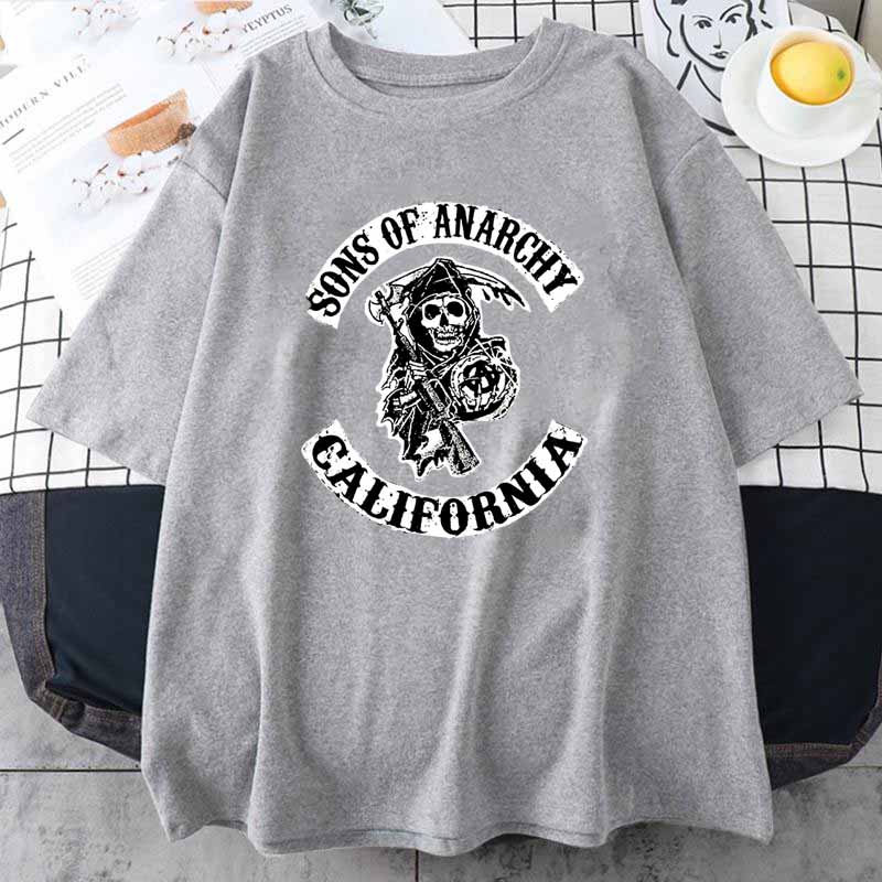 

Дивовижна футболка Casual Oversize New Sons of Anarchy Футболка Samcro Rock Punk Style Чоловічі футболки Графічний вуличний одяг Літня футболка S