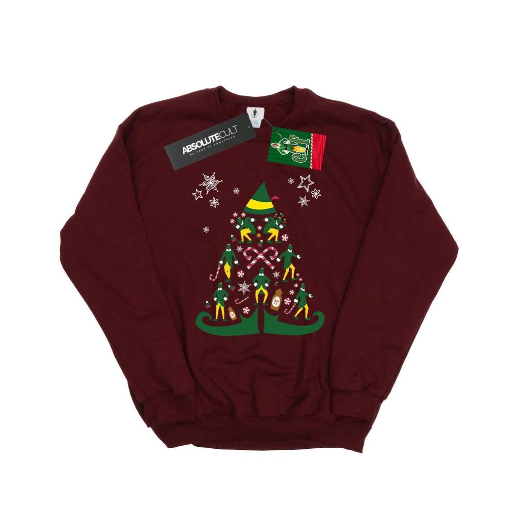Elf Mens Christmas Tree Sweatshirt