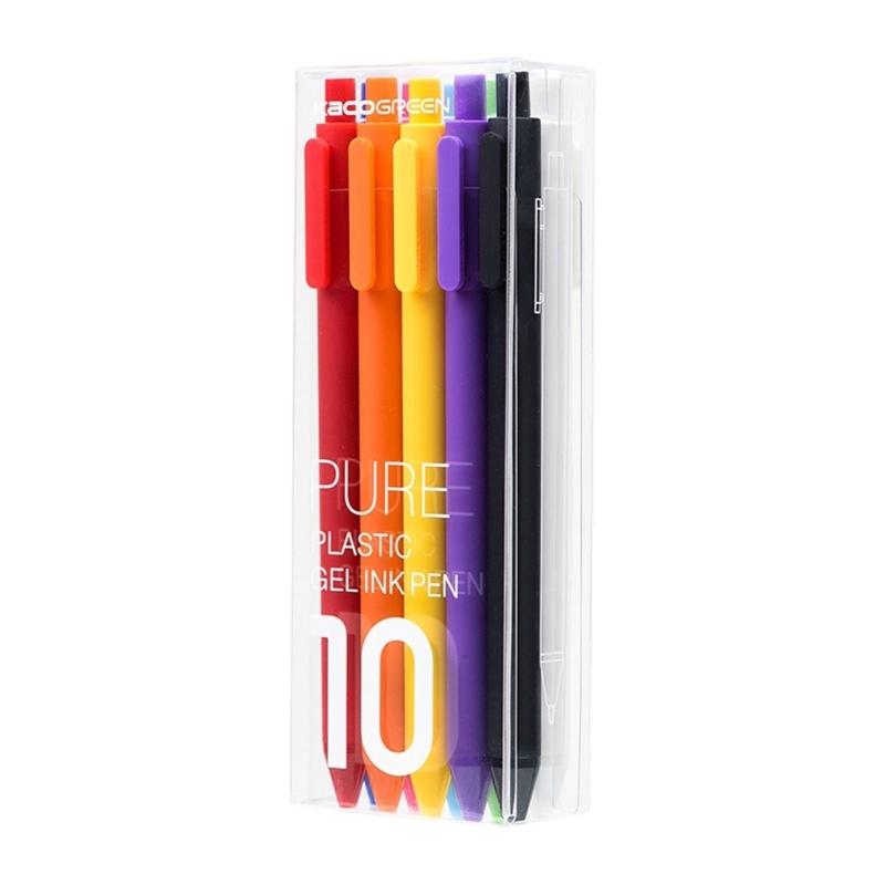 10/20Pcs Retractable Gel Pen Quick Drying 0.5MM Press Action Gel Inks Pens for Writing Journaling Office School Supplies