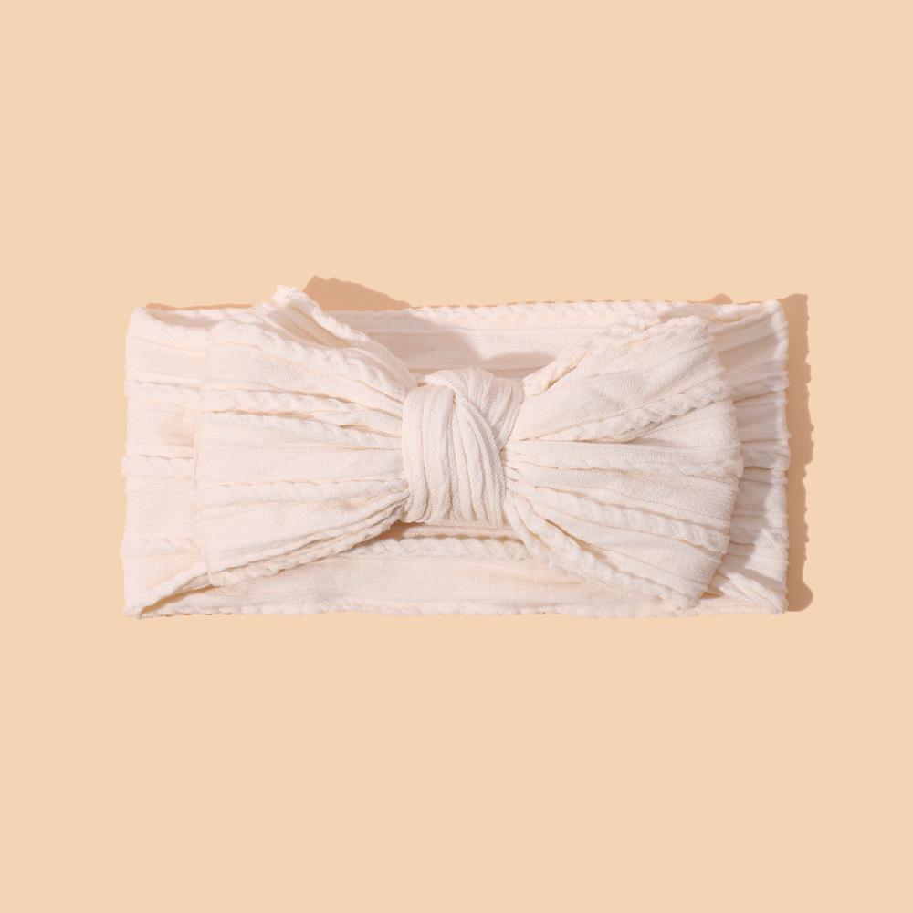 European & American Children's Double-Layer Bow Headband - Soft Nylon Infant Fontanel Protection 
