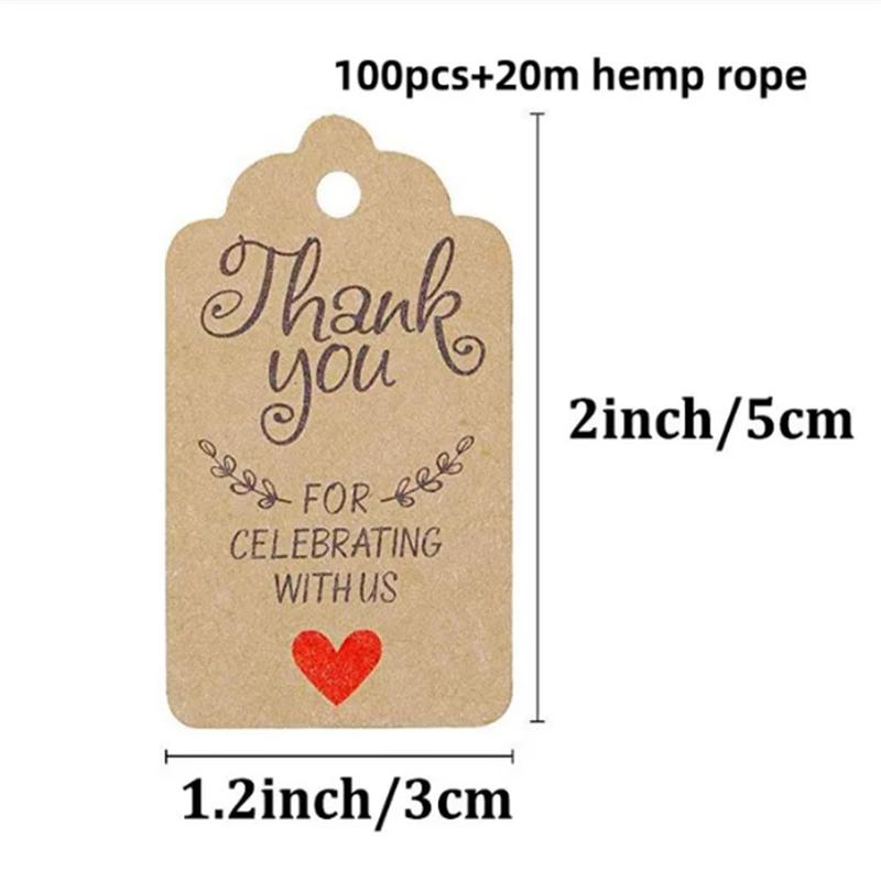 100pcs+20m hemp rope. Thank you for celebrating with us. Handmade tags, gift decorations, blank price tags
