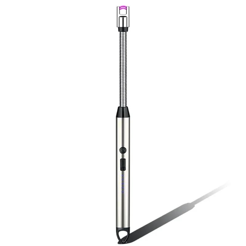 New Windproof Kitchen Electric USB Lighter Candle Barbecue Camping Rechargeable Arc Flameless Plasma