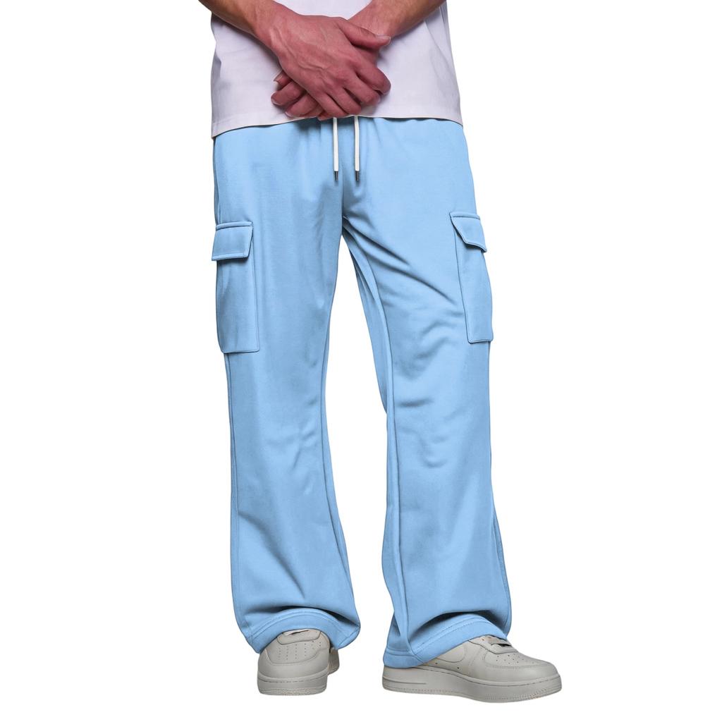 Men's Cargo Pants with Four Pockets Elastic Waist and for Casual Everyday Wear