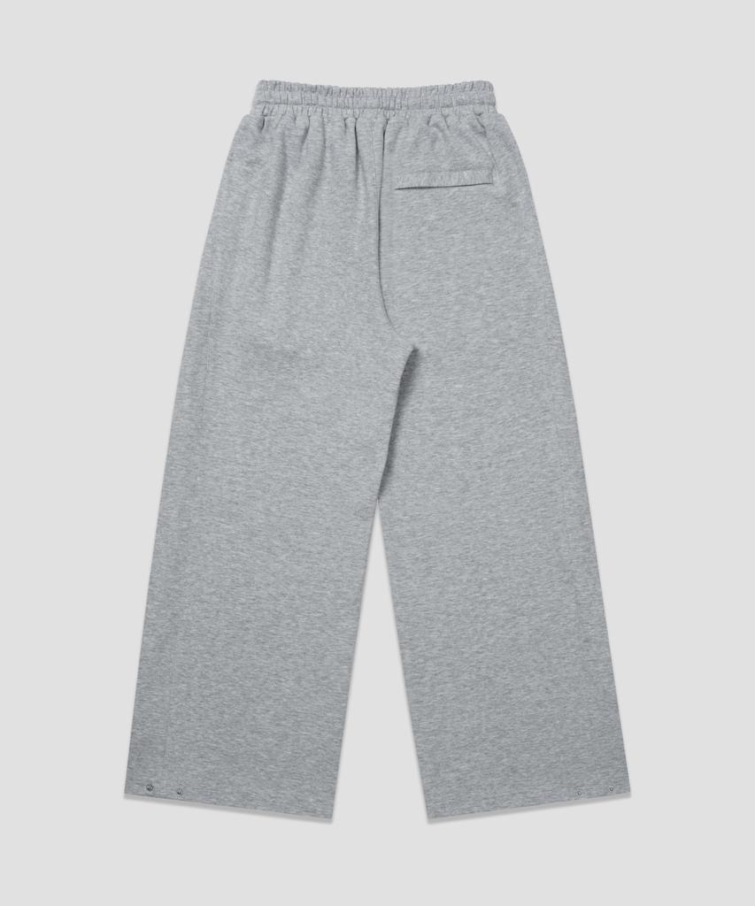 AGOD Side Tuck Snap Wide Sweatpants [Gray]