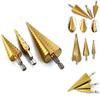 High-quality 3 Pcs 4-12/20/32mm Large Hss Steel Step Cone Drill Titanium Bit Hole Cutter Set For Exceptional Cutting Performance