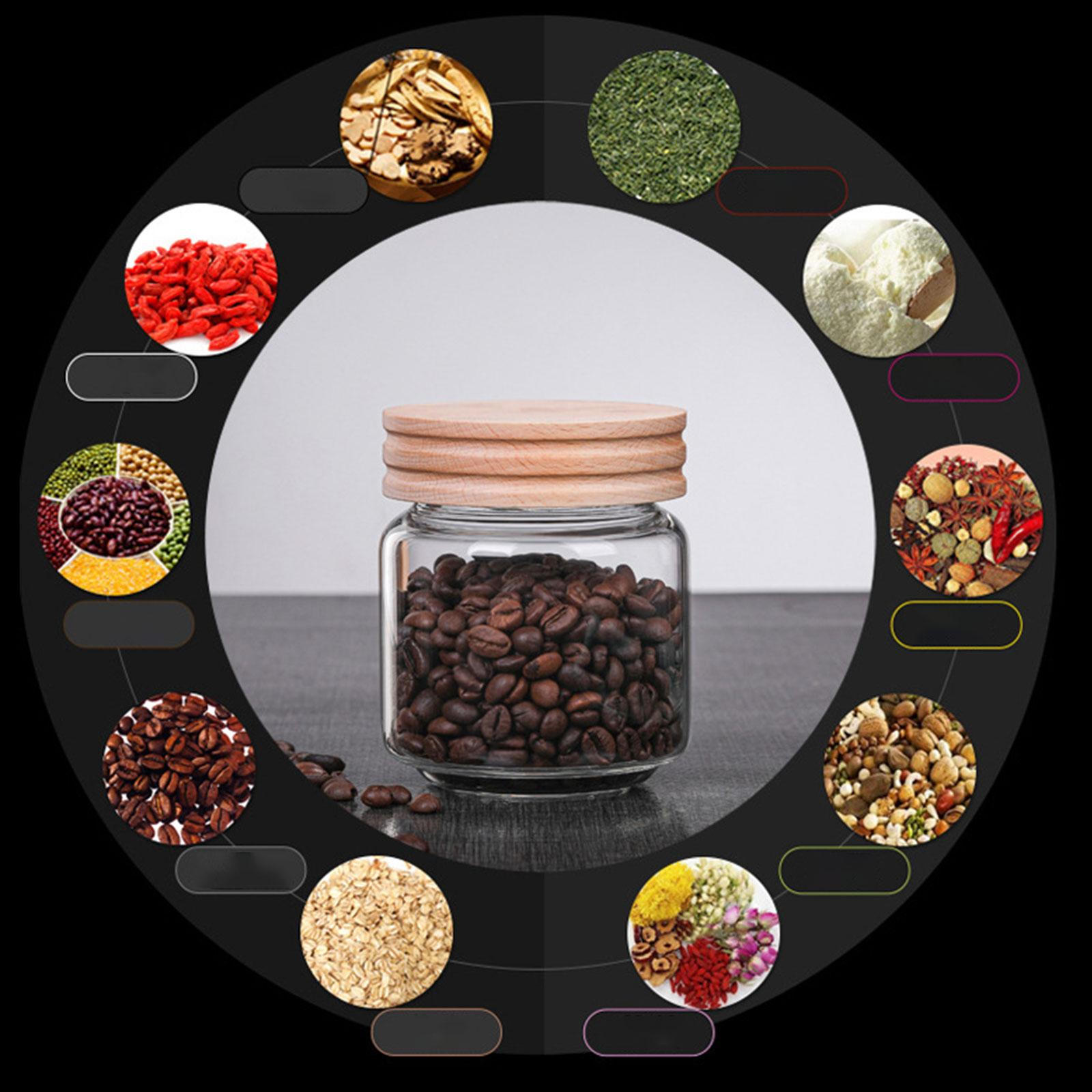 

Glass Storage Jar, Sealed Canister for Rice Cereal Spice 7x10cm