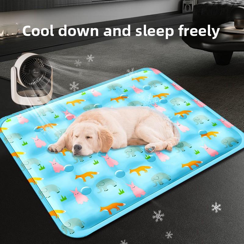 Summer Pet Ice Mat Cushion Breathable Cooling Pad Cushion Ice Pillow Summer Dog Bed Mat Ice Bed Cat Pet