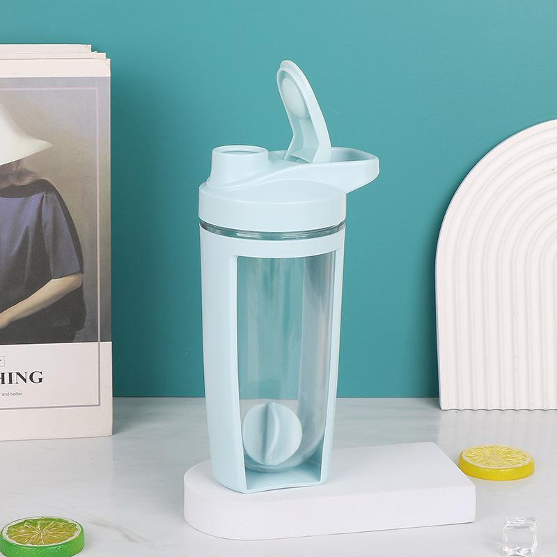 Water bottle100ml plastic double-layer milkshake cup protein powder cup fitness mixing cup leak-proof design sports shaking cup