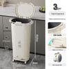 Luxury Japanese-Style Tall Trash Can with Foot Pedal for Dry and Wet Separation