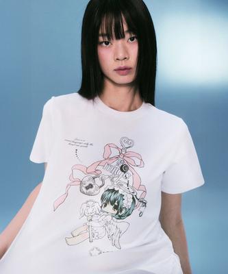 Seupao [Miigo] Semi-Crop Short Sleeve T-Shirt (White)_Sprlg25U21