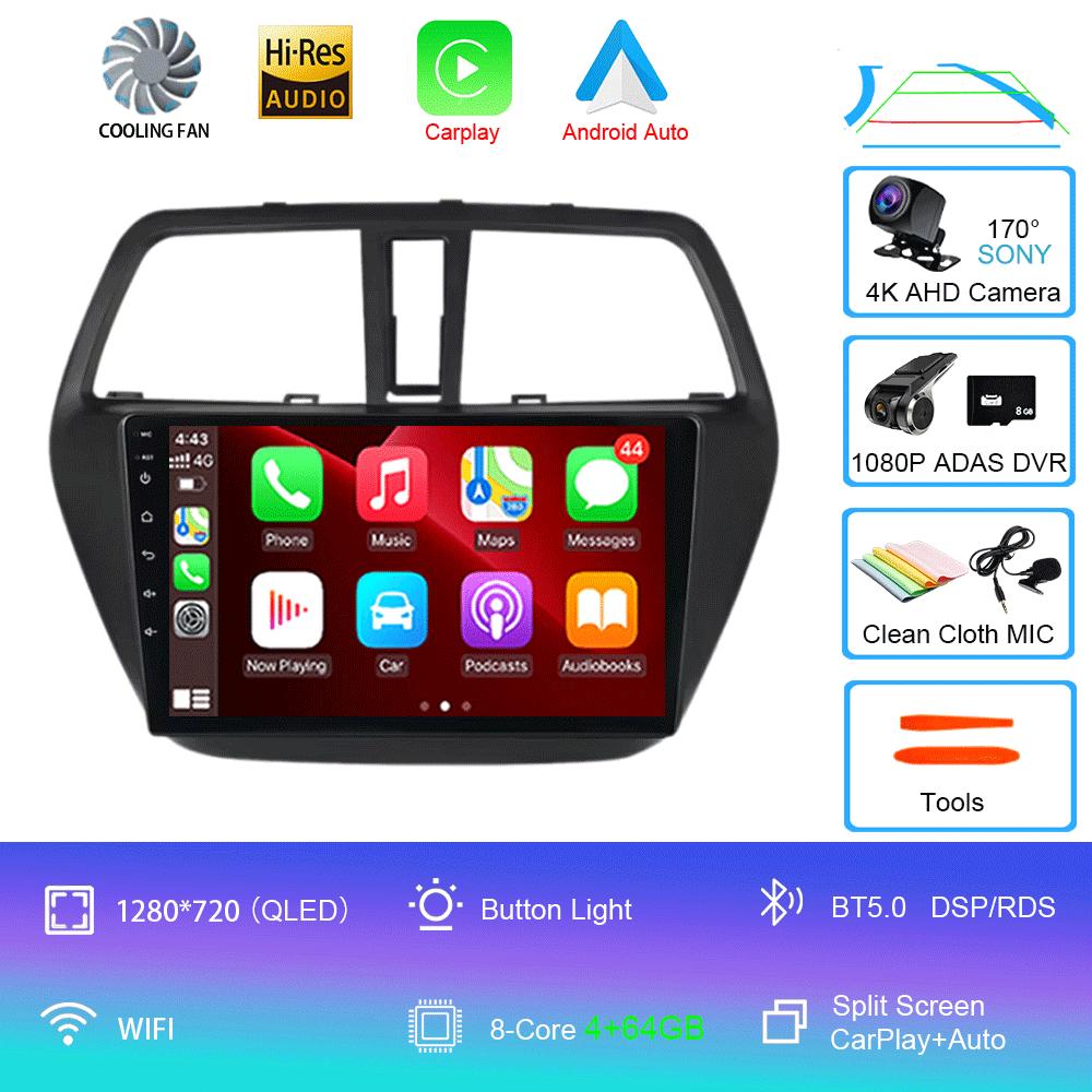 Android 14 Car Radio For Suzuki SX4 2006-2014 Multimedia Video Player 2 Din 4G WIFI Wireles Carplay Navigation GPS RDS Head Unit