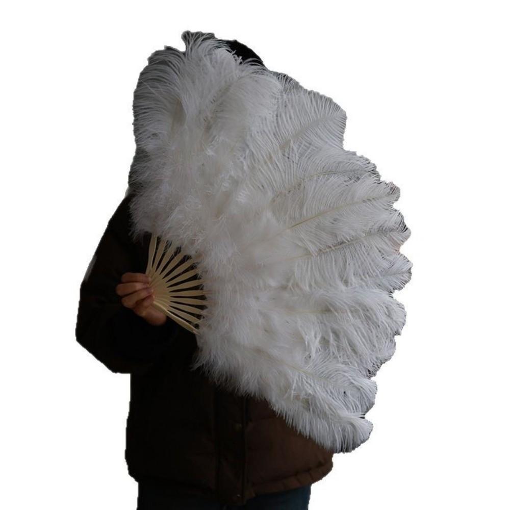 30*52cm 35*60cm Folding Fan 12 Bones Carnival Belly Dance Stage Fan New Handheld Feather Fan