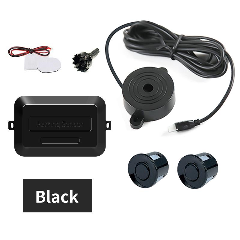 Hippcron Car Parking Sensor Kit 2 Sensors 22mm LED Screen Reverse Radar Sound Alert Indicator System 8 Colors