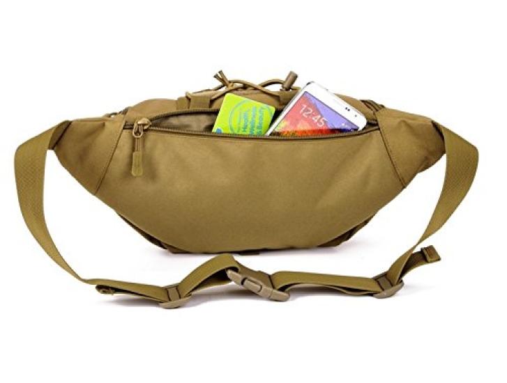 PHOENIX IKKI Large Ample Fits iPad Perfect for Mountain Multifunctional Waist Exercise Military Black Capacity, Pockets, Mini, Camouflage, Waterproof,