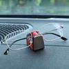 Multifunction in-car Glasses Support Zinc Zinc Zinc Alloy&Leather Sunglasses Display Stand  Gift