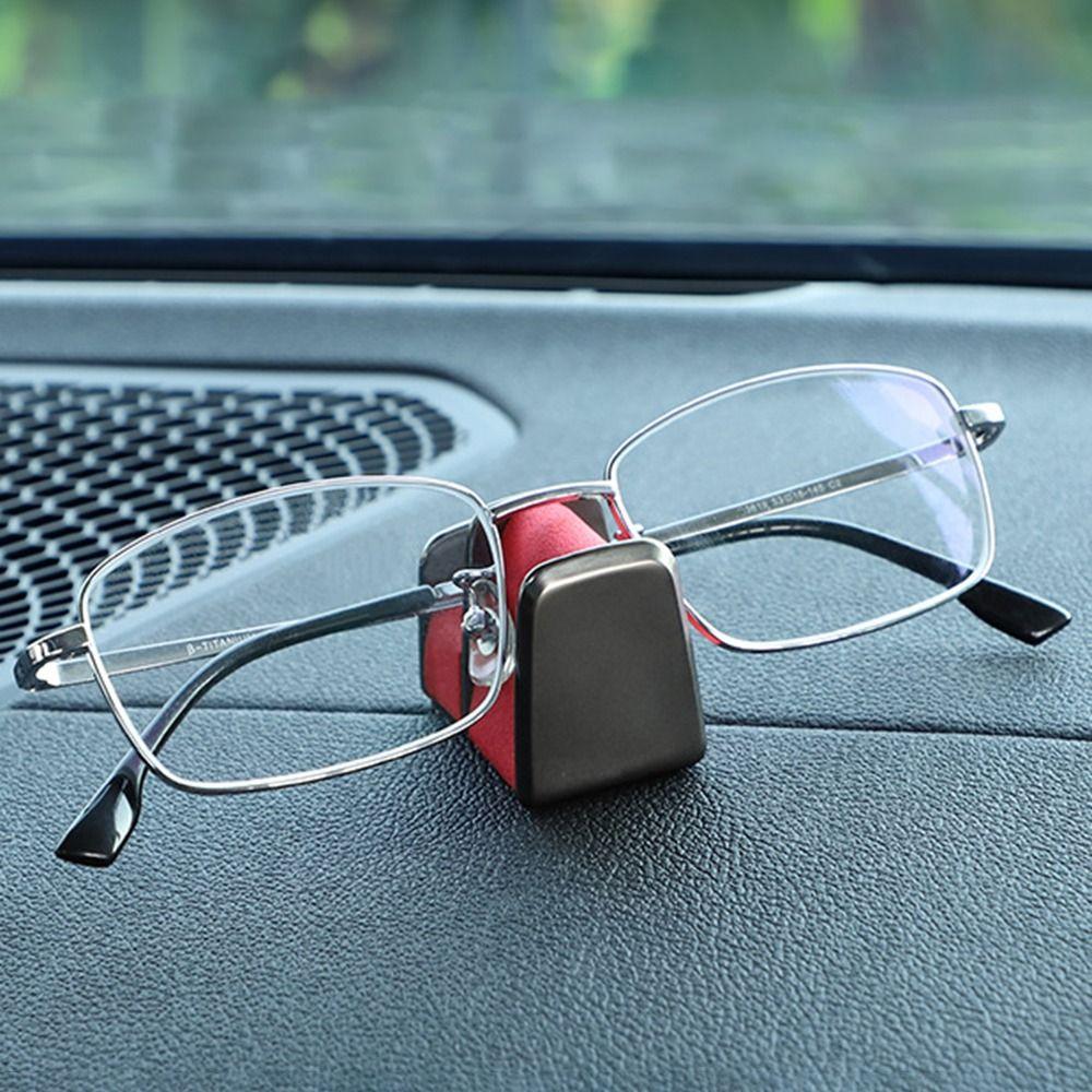 Multifunction in-car Glasses Support Zinc Zinc Zinc Alloy&Leather Sunglasses Display Stand  Gift