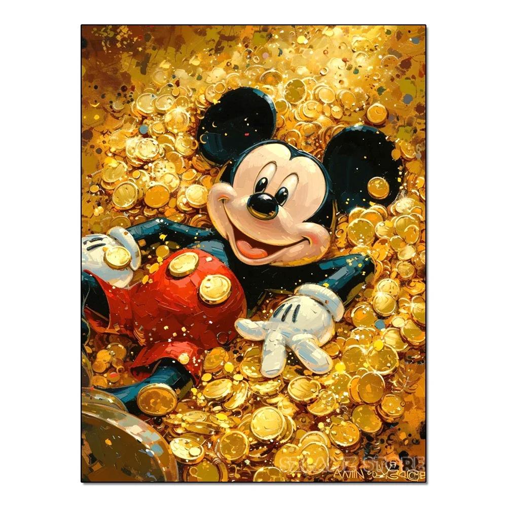 5D DIY Color Mickey Diamond Painting Kit Tidal Graffiti Cross Stitch Handmade Diamond Mosaic Embroidery Art Gift