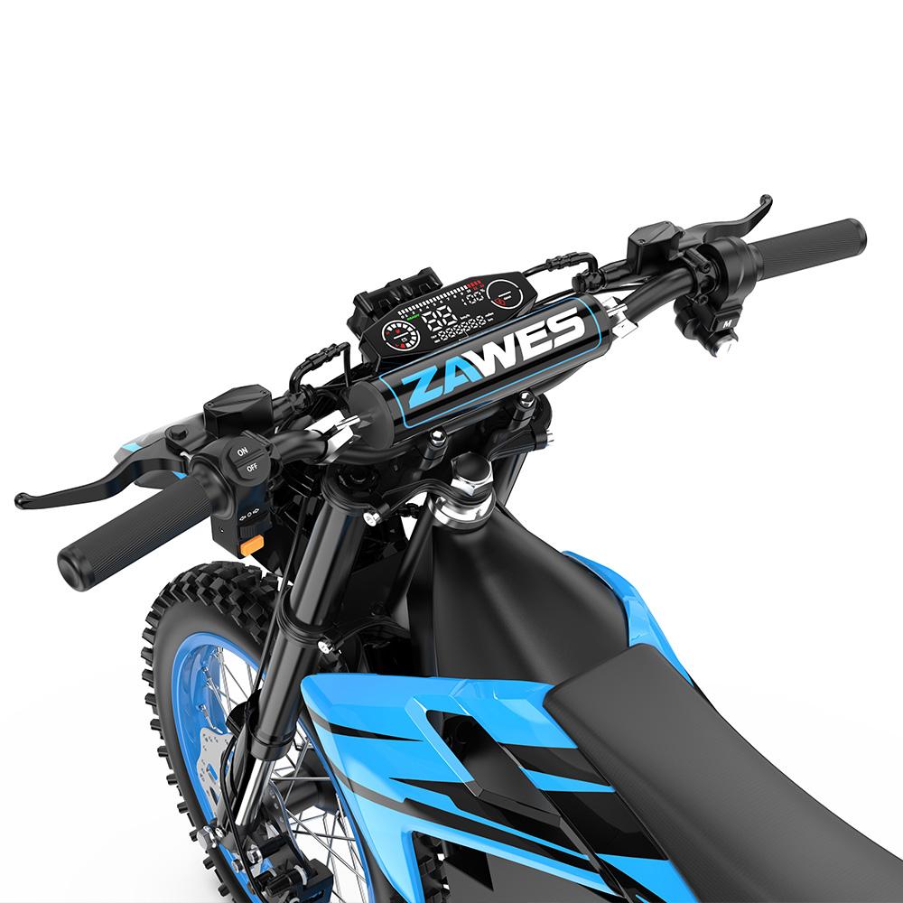 Electric Off Road Motorcycle ZAWAS S3 5000W Peak Motor 14" Electric Off Road Bike 60V 23.4AH Full Suspension Max Load 150Kg