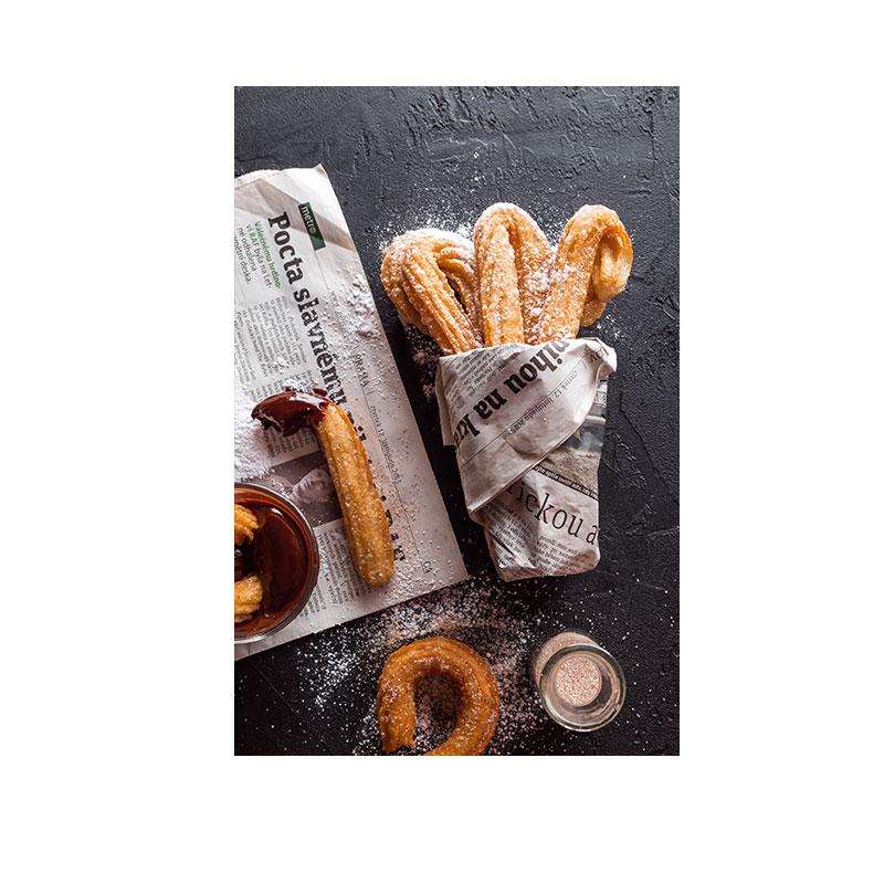 Nordic Tasty Food Lerretsplakater Kake Brødmaling Moderne plakattrykk Veggkunst Pictrue for Kitchen Cafe Restaurant Dekorasjon