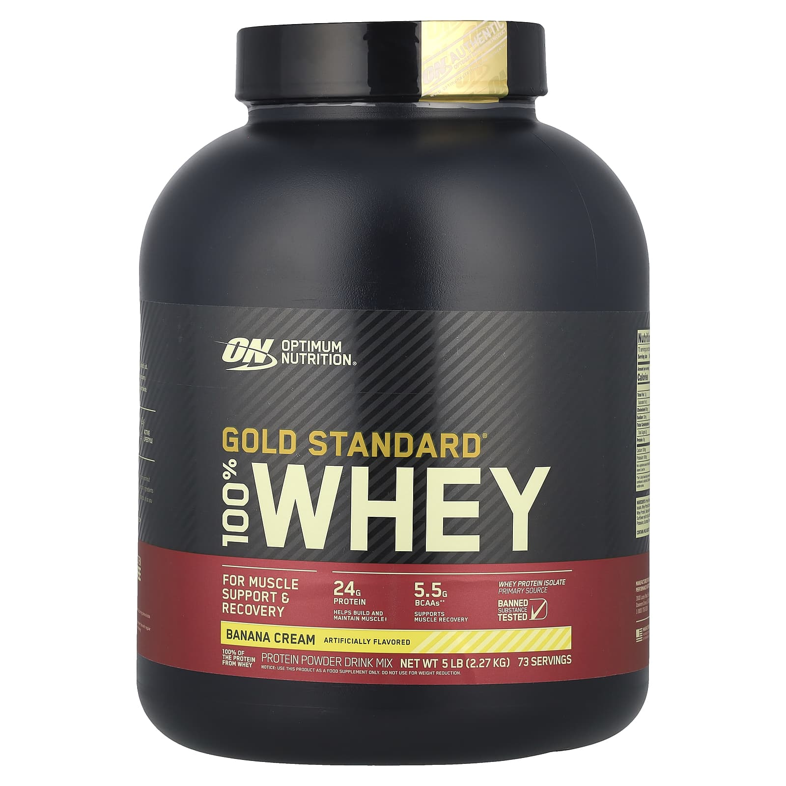 

100% Whey Gold Standard, Банановий крем, 5 фунтів (2.27 кг)