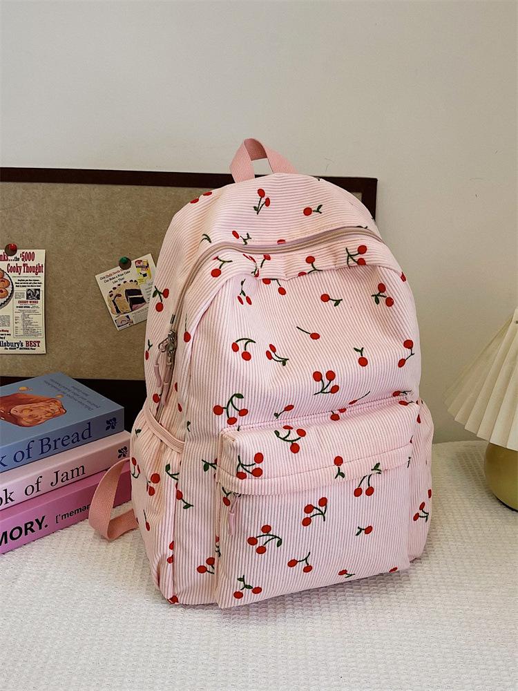 Montbell Corduroy Backpack for Girls: Versatile for Middle School and College Students