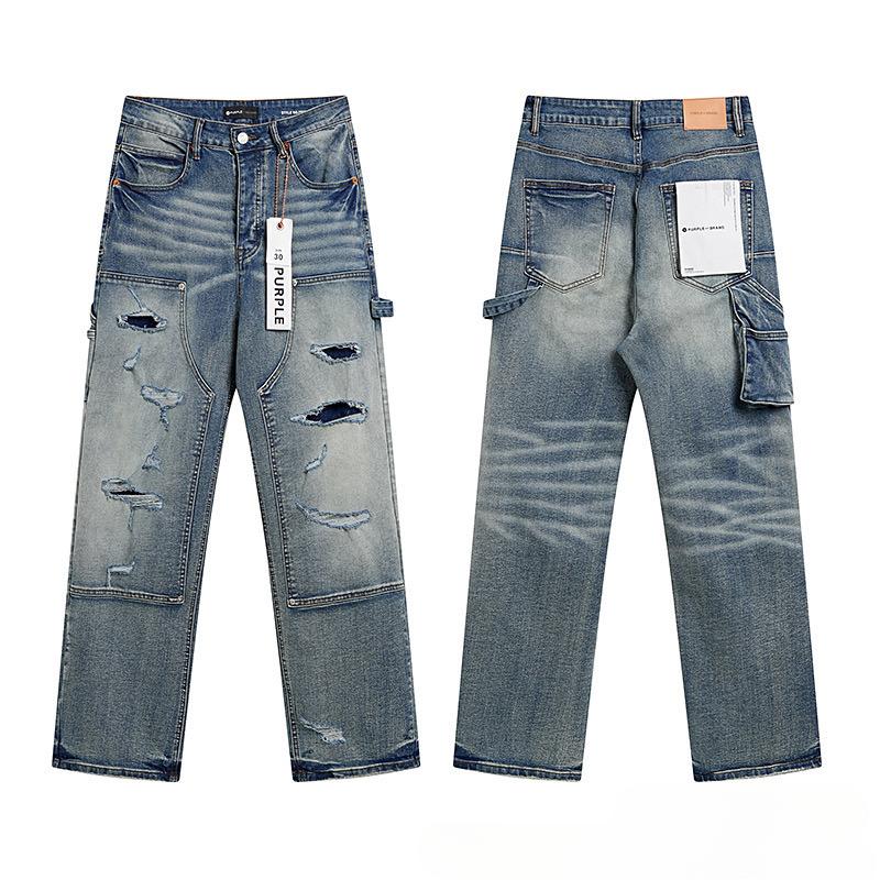 Erkekler İçin Splicing Flare Kot Pantolon Stacked Pantolon Streetwear Pantolon Harajuku Goth Bol Paça Punk Uzun Pantolon