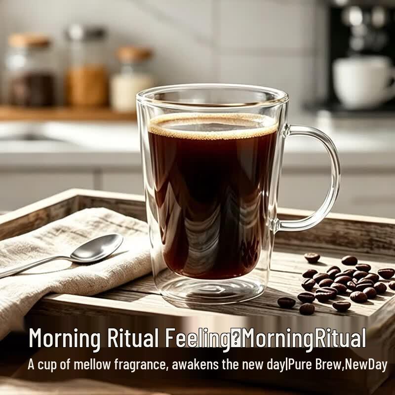 WEIMINGNUO Double-Layer Glass Mug