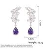 Women's Light Luxury Design Elegant Inlaid Zircon Water Droplet Flower Earrings Fashionable And Versatile Niche Design Earrings