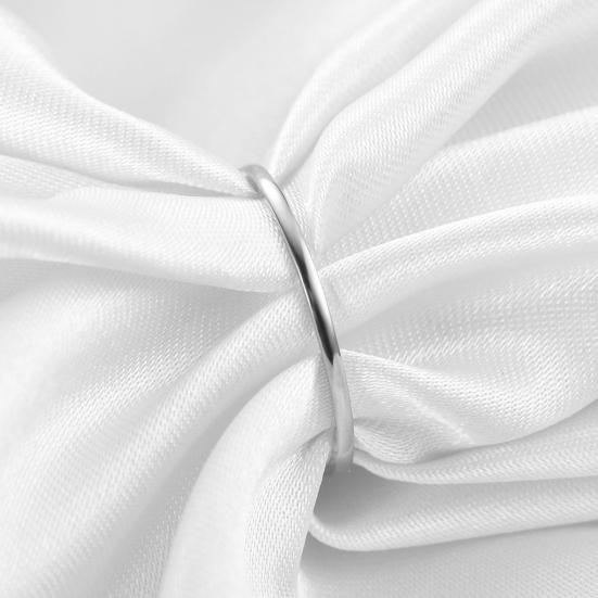 Exquisite Ring Eye-catching All-match Decorative Glittery Titanium Steel Simple Couple Ring for Anniversary