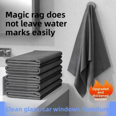 Magic Cloth for Glass Cleaning Leaves No Marks. Thickened Water-absorbing Magic Cloth, No Water Marks, No Shedding, A Cleaning Wonder